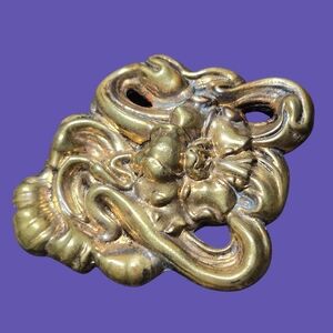 Antique 1920s W&D Repousse floral Whiting Davis Couture Chunky VTG Unisex